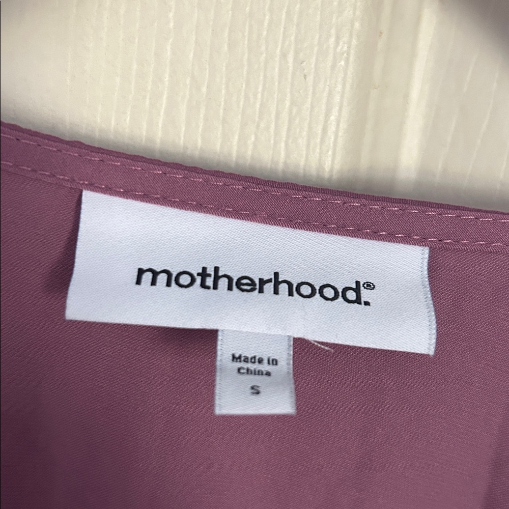 NWT Motherhood maternity grape nectar woven wrap mini dress size small - Picture 5 of 7